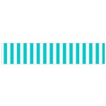 Vertical Stripes - White and Cyan Flano Scarf (Small)