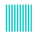Vertical Stripes - White and Cyan Small Satin Scarf  (Square)