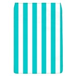 Vertical Stripes - White and Cyan Removable Flap Cover (S)