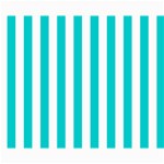 Vertical Stripes - White and Cyan Collage 8  x 10 