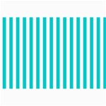 Vertical Stripes - White and Cyan Collage 12  x 18 