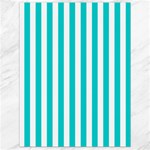 Vertical Stripes - White and Cyan Canvas 18  x 24 
