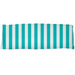 Vertical Stripes - White and Cyan Body Pillow Case Dakimakura (Two Sides)