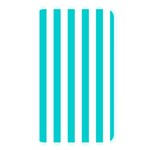 Vertical Stripes - White and Cyan Memory Card Reader (Rectangular)