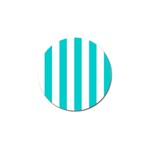 Vertical Stripes - White and Cyan Golf Ball Marker (4 pack)