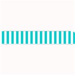 Vertical Stripes - White and Cyan Small Bar Mat