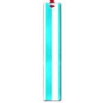 Vertical Stripes - White and Cyan Large Book Mark