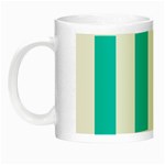 Vertical Stripes - White and Cyan Night Luminous Mug