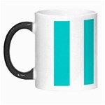 Vertical Stripes - White and Cyan Morph Mug