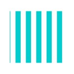 Vertical Stripes - White and Cyan Greeting Card 5  x 7 