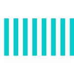 Vertical Stripes - White and Cyan YOU ARE INVITED 3D Greeting Card (8x4)