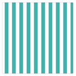 Vertical Stripes - White and Verdigris Large Satin Scarf (Square)