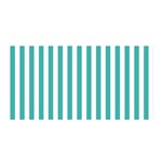 Vertical Stripes - White and Verdigris Satin Wrap