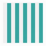 Vertical Stripes - White and Verdigris Medium Glasses Cloth (2 Sides)