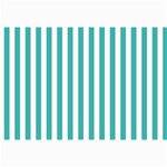 Vertical Stripes - White and Verdigris Collage 12  x 18 