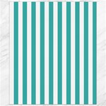 Vertical Stripes - White and Verdigris Canvas 8  x 10 