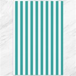 Vertical Stripes - White and Verdigris Canvas 12  x 18 