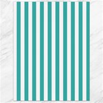 Vertical Stripes - White and Verdigris Canvas 18  x 24 