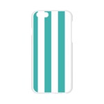 Vertical Stripes - White and Verdigris Apple iPhone 6/6S Silicone Case (Transparent)