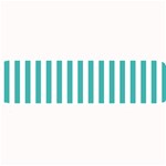 Vertical Stripes - White and Verdigris Medium Bar Mat