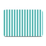 Vertical Stripes - White and Verdigris Plate Mat