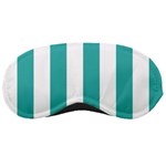 Vertical Stripes - White and Verdigris Sleeping Mask
