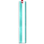 Vertical Stripes - White and Verdigris Large Book Mark