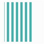 Vertical Stripes - White and Verdigris Large Garden Flag (Two Sides)