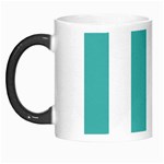 Vertical Stripes - White and Verdigris Morph Mug