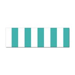Vertical Stripes - White and Verdigris Sticker Bumper (100 pack)