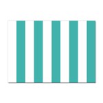 Vertical Stripes - White and Verdigris Sticker A4 (10 pack)
