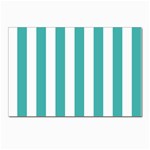 Vertical Stripes - White and Verdigris Postcard 4 x 6  (Pkg of 10)