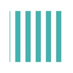 Vertical Stripes - White and Verdigris Greeting Card 5  x 7 