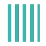 Vertical Stripes - White and Verdigris Greeting Card 4.5  x 6 