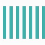 Vertical Stripes - White and Verdigris 5  x 7  Photo Cards