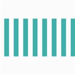 Vertical Stripes - White and Verdigris 4  x 8  Photo Cards