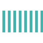 Vertical Stripes - White and Verdigris YOU ARE INVITED 3D Greeting Card (8x4)
