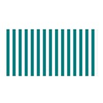 Vertical Stripes - White and Teal Satin Wrap