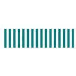 Vertical Stripes - White and Teal Satin Scarf (Oblong)