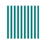 Vertical Stripes - White and Teal Small Satin Scarf  (Square)