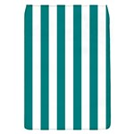 Vertical Stripes - White and Teal Removable Flap Cover (S)