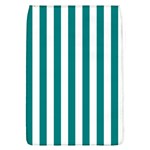 Vertical Stripes - White and Teal Removable Flap Cover (L)