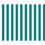 Vertical Stripes - White and Teal Collage 8  x 10 