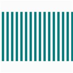 Vertical Stripes - White and Teal Collage 12  x 18 