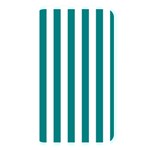 Vertical Stripes - White and Teal Memory Card Reader (Rectangular)