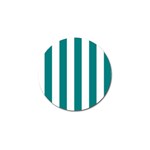 Vertical Stripes - White and Teal Golf Ball Marker (10 pack)