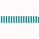 Vertical Stripes - White and Teal Small Bar Mat