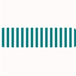 Vertical Stripes - White and Teal Medium Bar Mat