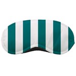 Vertical Stripes - White and Teal Sleeping Mask