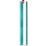 Vertical Stripes - White and Teal Large Book Mark